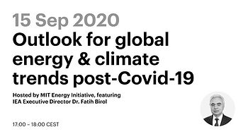 Глобальные энергетические и климатические тренды после COVID-19 – тема предстоящего вебинара