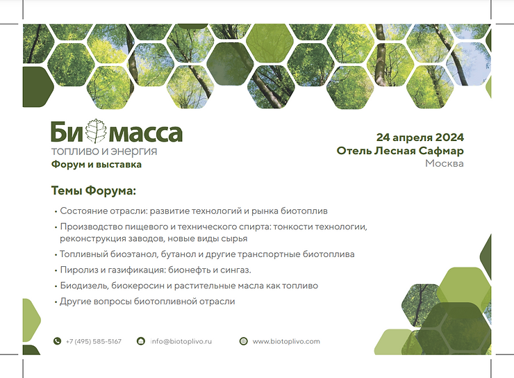 Биомасса: топливо и энергия — 2024